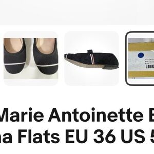 Marie Antoinette Black Ballet Flats